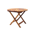 Folding Round Wooden Table - Portable Outdoor Furniture